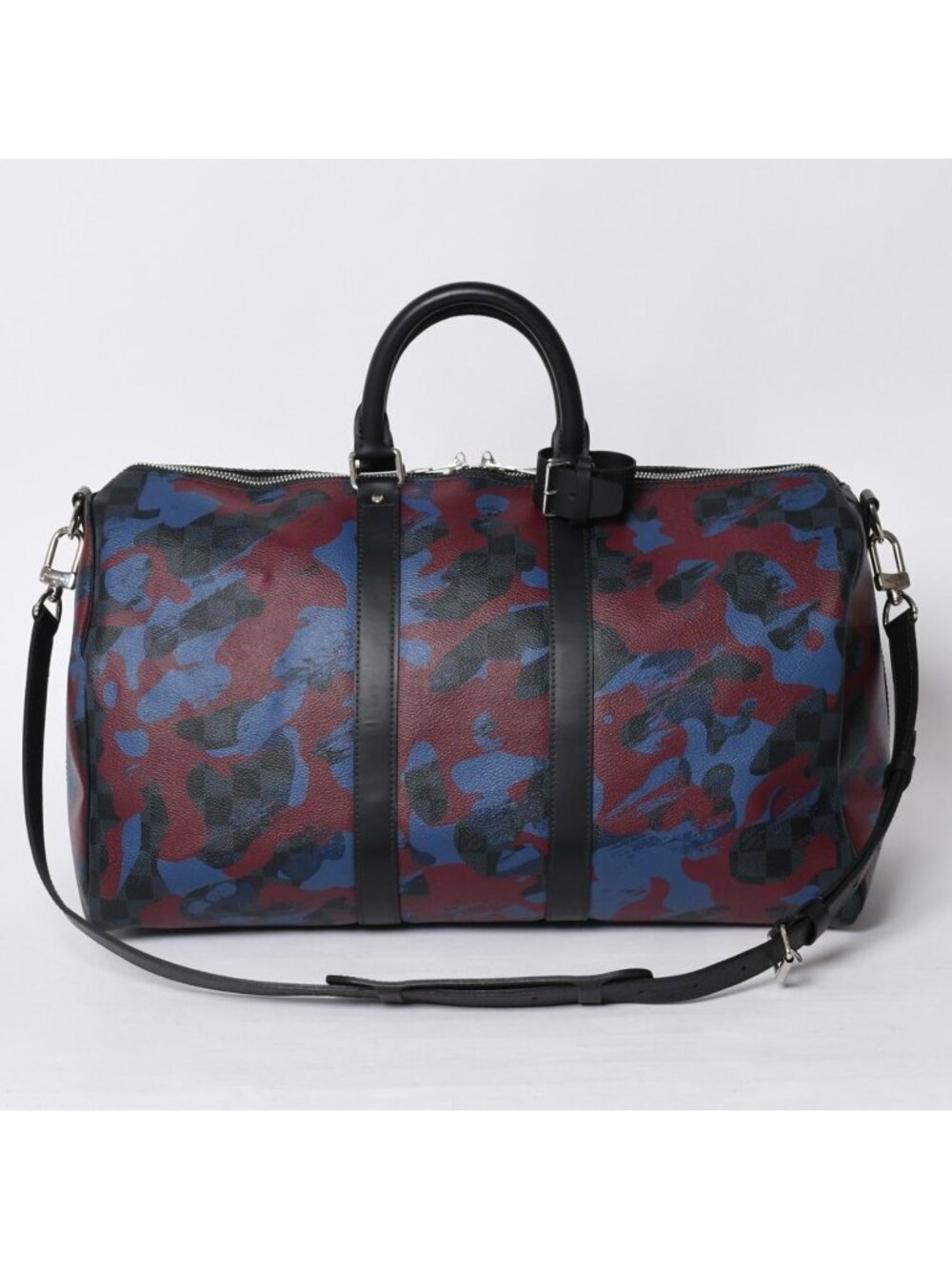 Louis Vuitton Damier Cobalt Camouflage Keepall Bandouliere 45